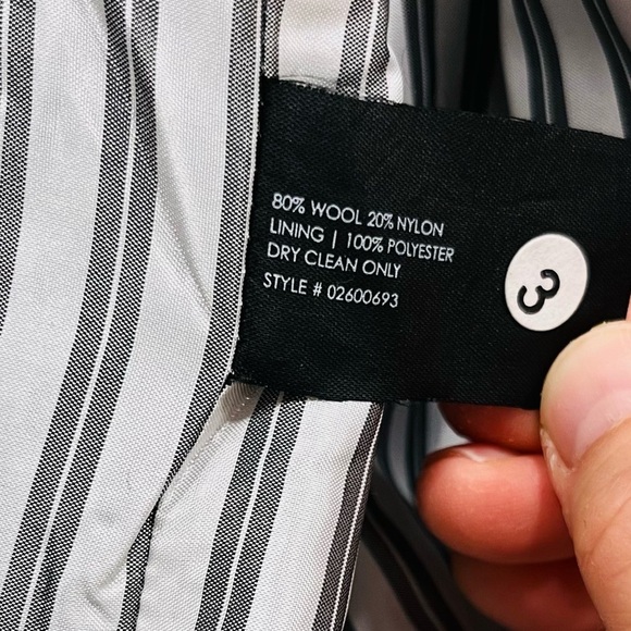 Club Monaco Classic Black Wool Melton Coat Size Large - Picture 5 of 5